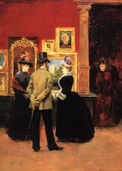 Il conte Ludovic Lepic e signore che osservano una mostra da Julius Leblanc Stewart